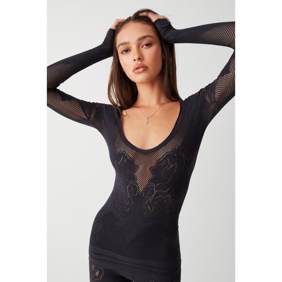 Frankies Bikinis Amélie Seamless Long Sleeve Shirt - S - Picture 2 of 6